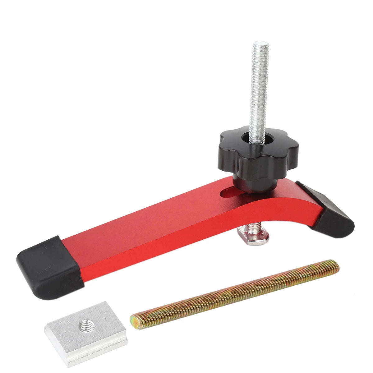 Quick Acting T-Track Hold Down Clamp with T Bolts Slider Aluminum Alloy Woodworking Clamps for Routers Drill Presses Table Saw