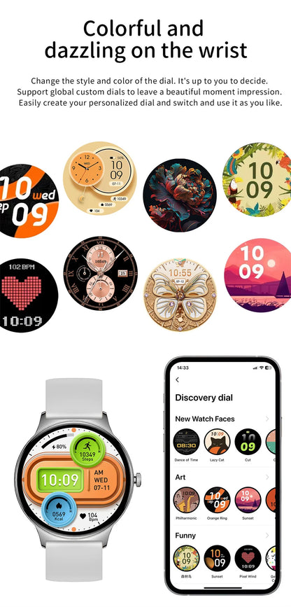 2026 New 7.9MM Ultra Thin Smart Watch Women Screen Always Display Time Sports Bracelet Bluetooth Call Fashion Smartwatches ios