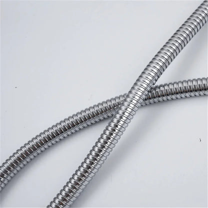 1.5/2M Black/Silver SUS 304 Flexible Shower Hose Long Bathroom Shower Pipe Extension Water Pipe Pull Pipe Bathroom Accessories