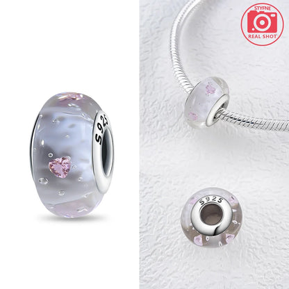 Original 925 Silver Charms Flower Blue Star Green Turtle Glass Beads Fit Bracelet Women DIY Gift Murano Jewelry Accessories