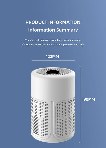 Mini Desktop Air Purifier, HEPA Filter With Negative Ion Technology Eliminates Formaldehyde Odors Smoke And Dust Particles, Xiaomi