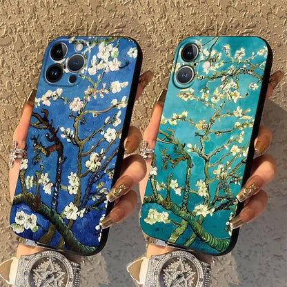 Soft Back Phone Cover Case for iPhone 7 8 12 11 15 Plus X XS XR SE 13 Mini 17 16 Pro Max 14 17Air Van Gogh