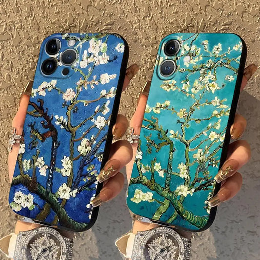 Soft Back Phone Cover Case for iPhone 7 8 12 11 15 Plus X XS XR SE 13 Mini 17 16 Pro Max 14 17Air Van Gogh