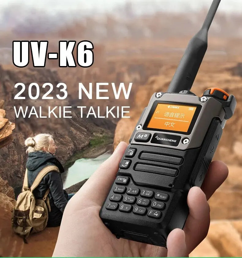 Quansheng UV-K5(8) 5W Walkie Talkie: Air Band Aviation Receiver, UHF VHF Dual Band, Type-C Charge, DTMF, NOAA, FM Two Way Radio
