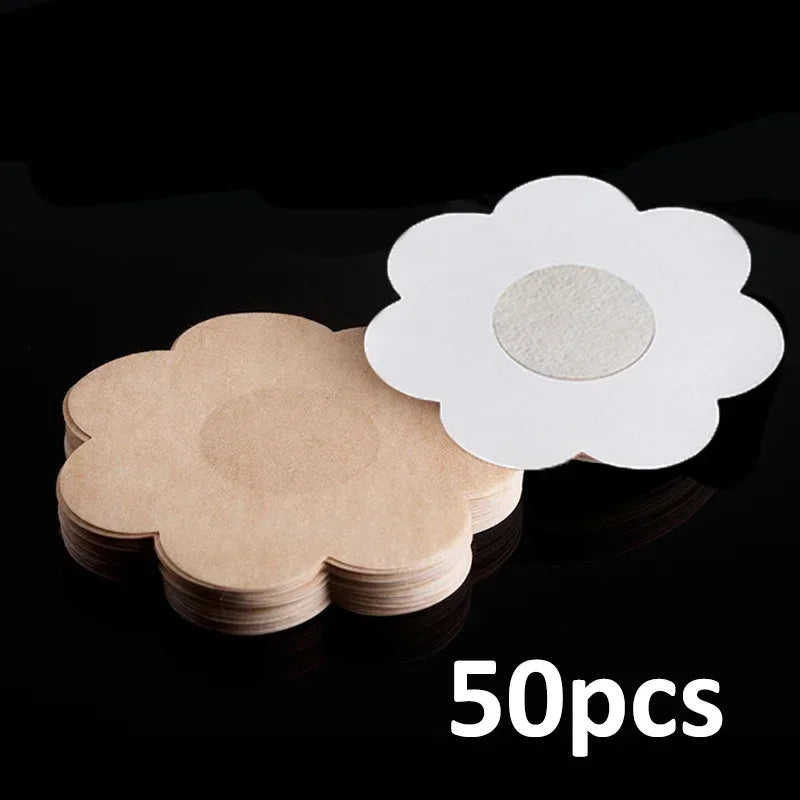 10-200Pcs, Nipple Cover Stickers, Women Breast Lift Tape Pasties, Invisible Self-Adhesive Disposable Bra Padding, Chest Paste Patch