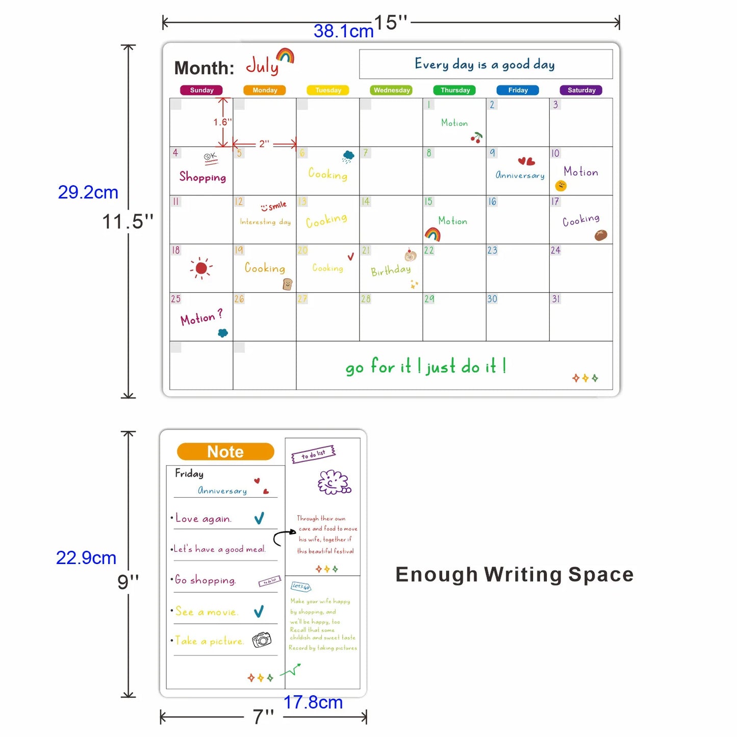 Magnetic Calendar For Fridge Monthly Weekly Planner Calendar Table Dry Erase Whiteboard Fridge Sticker Message Board Menu