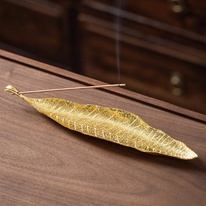 Leaf Incense Burner, Incense Ash Catcher, Incense Sticks Holder for Counters, Meditation Room, Yoga, Home, Office