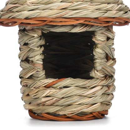 Outdoor Ecological Handmade Straw Parrot Bird Nest Creative Birdcage Ornament Supplies Garden Decoration Birdhouse Pastoral Style