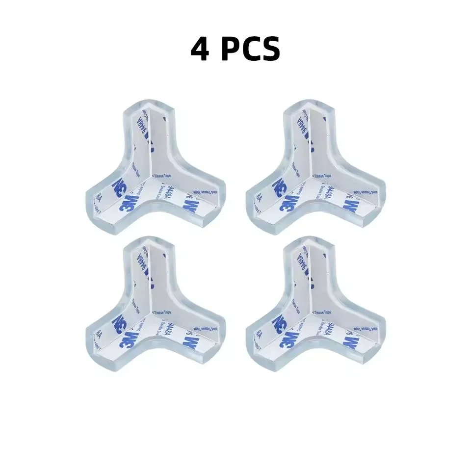 4/8/10/12Pcs Baby Safety Silicone Protector Table Corner Edge Protection Cover Transparent Anti Collision Soft Guard Home Tool