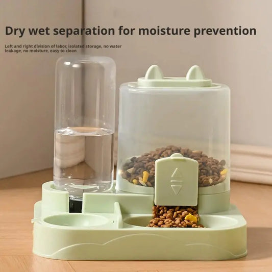 Automatic Cat Feeder And Waterer All-in-One Pet Food Water Dispenser Large Capacity Food Storage Dispenser Pet Supplies