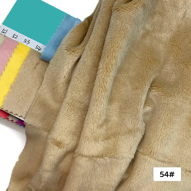 45x50cm 34~66# Plush Fabric For Sewing 5mm Pile Length 100 Polyester Hair Material For Popular Cotton Dolls DIY Handmade Fabric