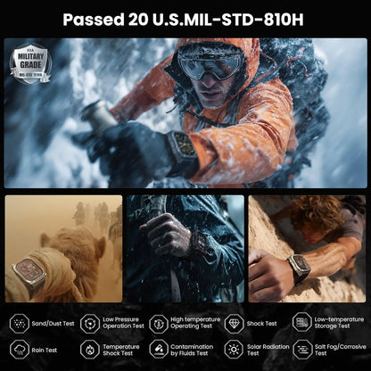 2026 New 1400mAh Large Battery Military Outdoor 2.01 inches Smart watch Men 10ATM Waterproof Bluetooth Call Sports Smart Watch