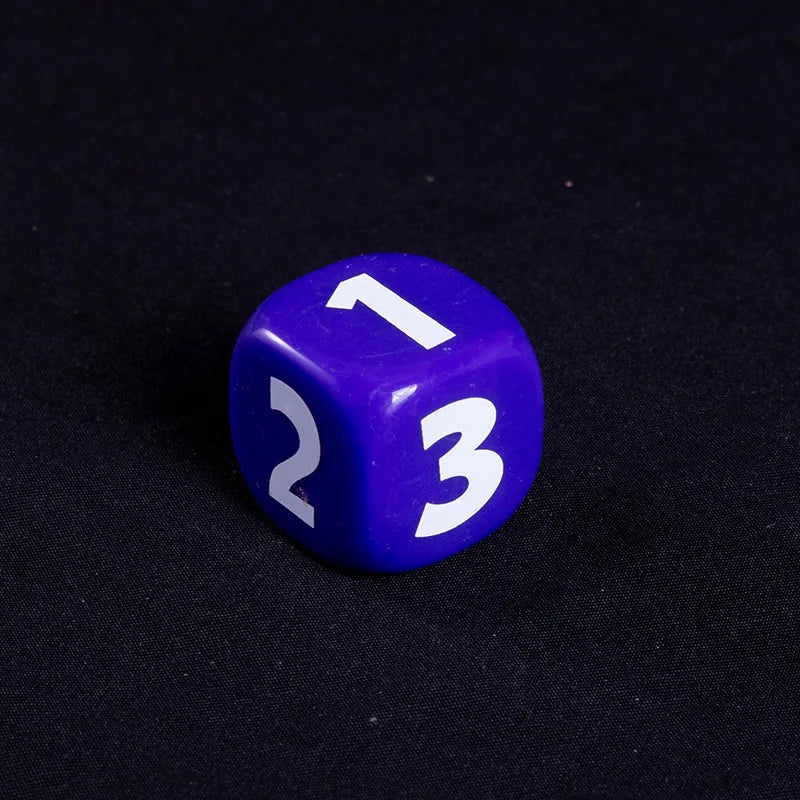 10Pieces Number 1 2 3 123 D6 14mm Acrylic Dice 6-sides Dices For Board Game Cubes 6 Colors learning game accessories