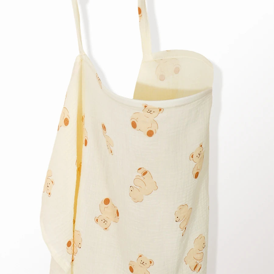 Muslin Nursing Cover for Baby Breastfeeding Breastfeeding Cover up with Arch Neckline for Women Nursing Apron Stroller Cover