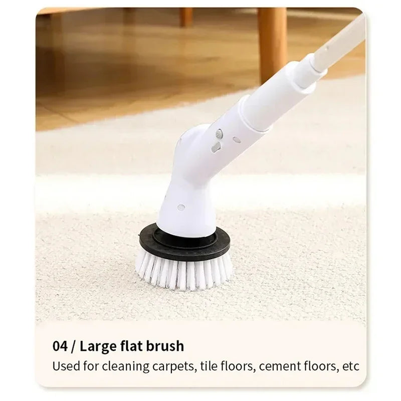 2000mAh, 6-in-1 Electric Cleaning Brush, Wireless Intelligence Rotary Cleaning Brush, Shower Clean Brush, Kitchen Bathroom, MIJIA