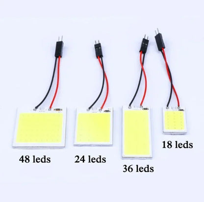 4Pcs, Car Interior Accessories, 18/24/48 SMD T10 4W 12V COB, Car Interior Panel LED Lights Lamp Bulb, Car Dome Light Car Panel