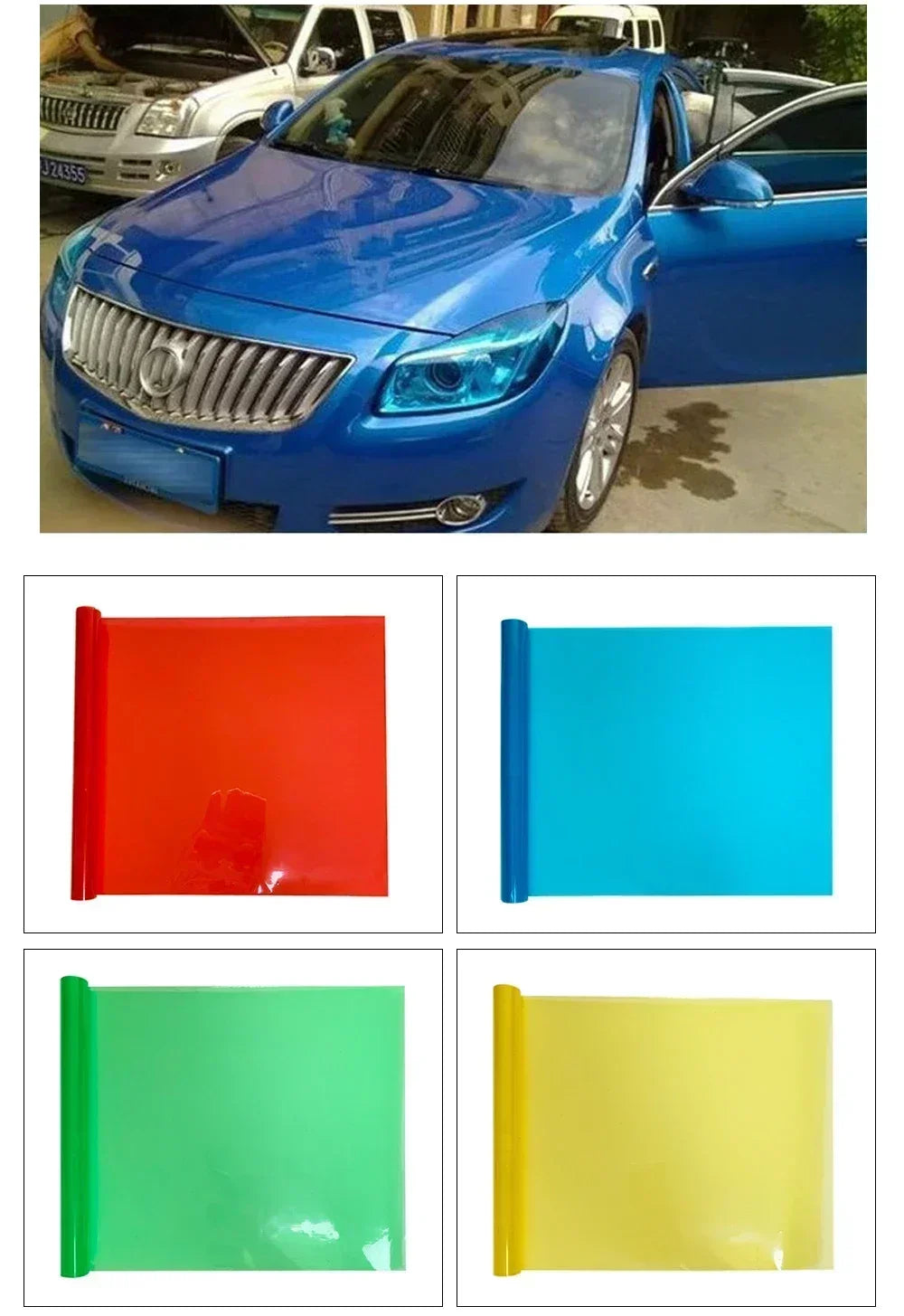 Gloss Transparent Light Black Smoke PVC Film Tint, 30 X60cm, Headlight Taillight Wrap Cover Film, Foil Sticker Cover, Car Styling