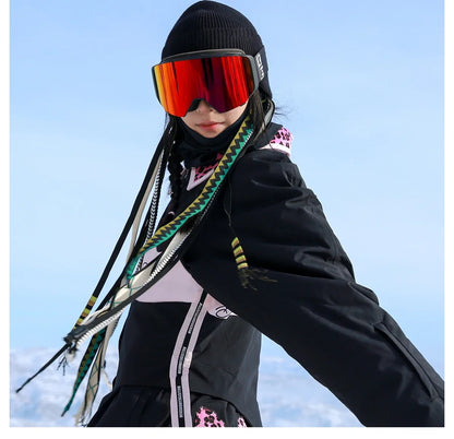Kapvoe Flip Over Magnetic Snow Goggles Photochromic Ski Men Snowmobile Anti-Fog Snowboard Goggles Women Ski Equipment UV400