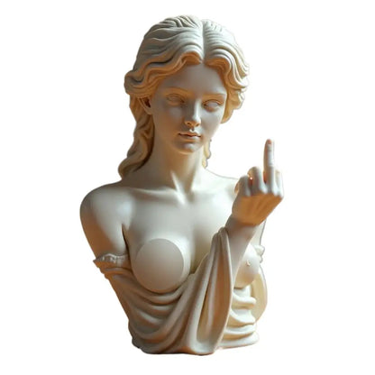 Vienna Goddess Statue, Middle Finger Resin Art Decor Funny Offensive Sculpture, Desktop Novelty Gift Decor Statue Home Decor