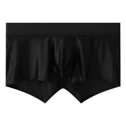 Men's Underwear Boxer Shorts, Solid Slim Nylon Panties, Cueca Middle Waist JJ Pouch Underpants, Male Boxers, Ropa, Plus Size M-XXL