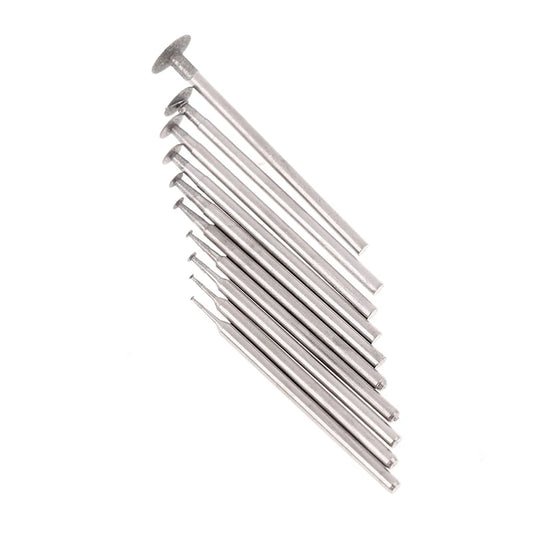 10Pcs Dremel Accessories 2.35mm Shank Diamond Mounted Point Grinding Head Stone Jade Carving Polishing Engraving Tools