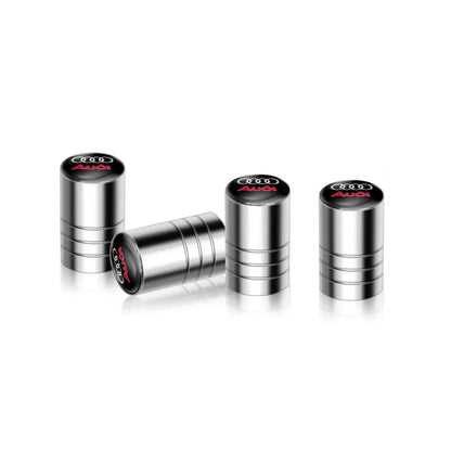 4 unids tapa de válvula de coche, tapas de válvula de rueda, cubierta antipolvo, accesorios de neumático para Audi S line Sports A1 A3 A4 A5 A6 A7 A8 Q2 Q3 Q5 Q7 TT S5 S3 S4
