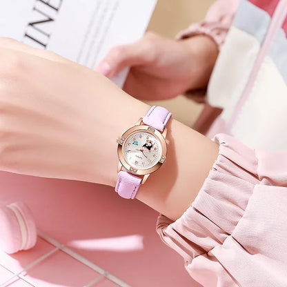 Hello Kitty Watch Kawaii Kuromi Cinnamoroll Quartz Casual Fashion Melody WristWatch Women Kid Girl Children Birthday Gift