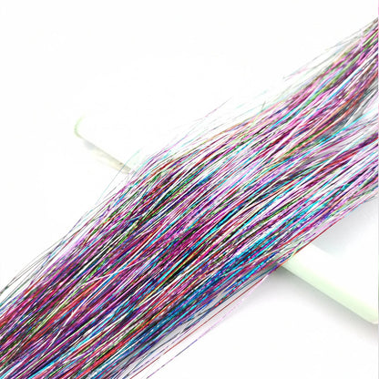 36/48Inch, Sparkle Hair Tinsel Rainbow Colored Strands, Girls Headwear, Hair Laser, False Hair Extensions, Decor Glitter