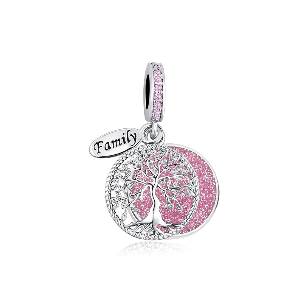 Hot Selling 925 Silver Pink Cake, Dog Paw, Luggage, Cup Bead Pendant Suitable for European Original Bracelet DIY Exquisite Jewelry