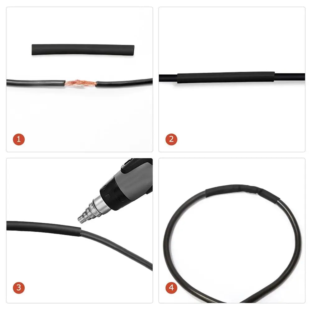 164/328/530/560/580/800PCS Heat Shrink Tubing 2:1 Electrical Wire Cable Wrap Assortment Electric Insulation Heat Shrink Tube Kit