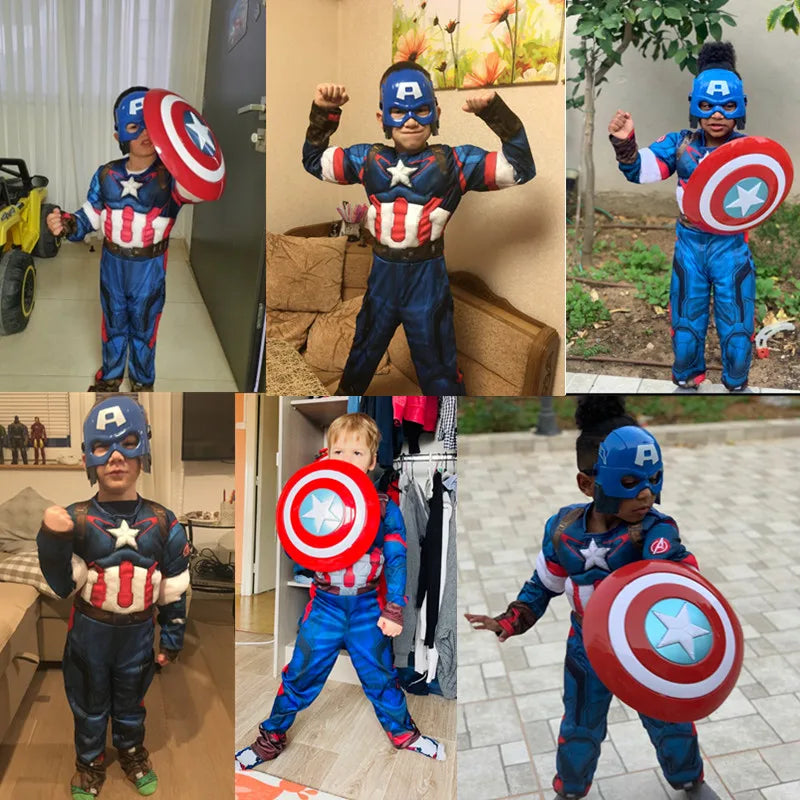 Boys Girls Superhero Costume Movie Characters Cosplay Jumpsuit with Halloween Mask Party Cosplay Outfit for Holiday Dress Up