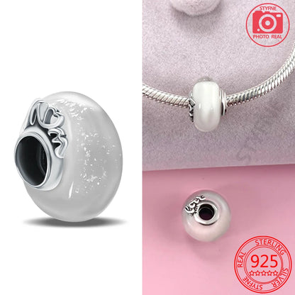 Original 925 Silver Charms Flower Blue Star Green Turtle Glass Beads Fit Bracelet Women DIY Gift Murano Jewelry Accessories