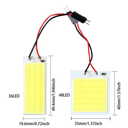 4Pcs, Car Interior Accessories, 18/24/48 SMD T10 4W 12V COB, Car Interior Panel LED Lights Lamp Bulb, Car Dome Light Car Panel