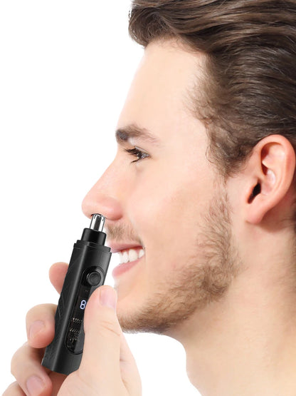 Electric Nose Hair Trimmer For Men Women, High Speed Motor Hair Remover, Lips Eyebrows Razor R Type Cutter Head Trimmer for Nose