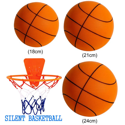 Mute Silent Basketball Diameter 18/21/24 CM Indoor Silent Skip Ball Squeezable Silent Child Sports Toy Game Bounce Basketballs