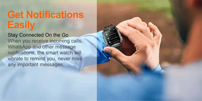 New 1000mAh Battery Smart Watch, 1.95 Inch AMOLED Screen, Men Outdoorsports Watch, IP68 Waterproof Bluetooth Call Sports Smartwatch