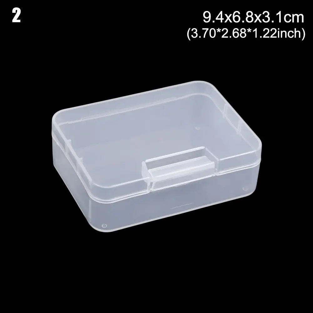 Various Shapes Plastic Transparent Storage Box, Small Items Sundries Organizer Case, Jewelry Earrings Rings Beads Container Tools