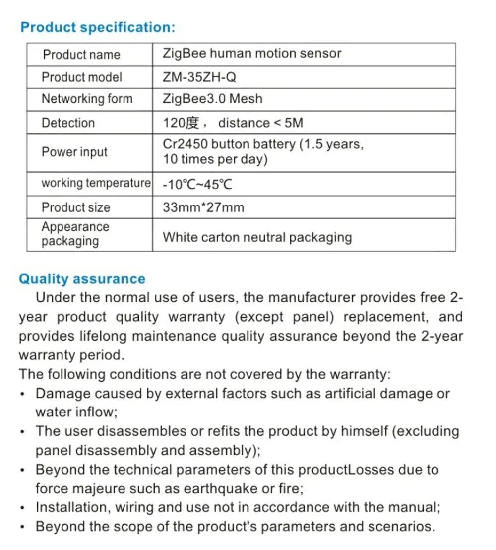 Tuya Zigbee Human Motion Sensor Smart Home PIR Motion Sensor Infrared Detector Security Smart Life Works With Alexa Need Gateway