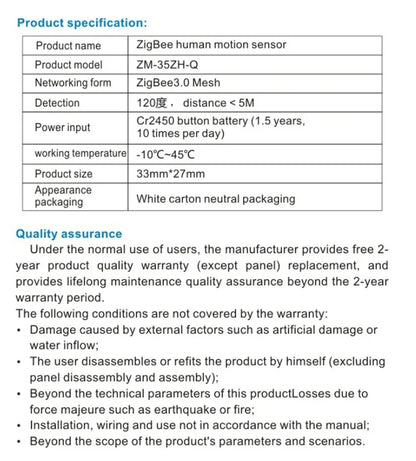 Tuya Zigbee Human Motion Sensor Smart Home PIR Motion Sensor Infrared Detector Security Smart Life Works With Alexa Need Gateway