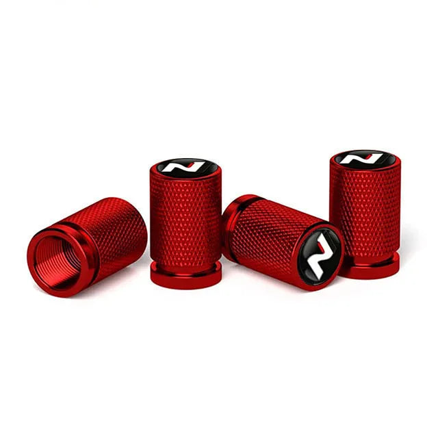 4Pcs Car Wheel Tire Valve Caps Air Stem Covers For N Line Sonata Tucson Azera Elantra Veloster Kona Santa Accessories