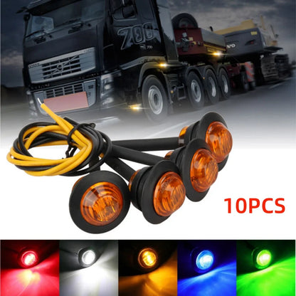 10PCS 24V LED Side Marker Indicator Lights Truck Warning Tail Light Trailer Lorry Car External Clearance Turn Signal Lamp
