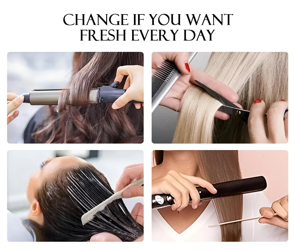 CharmSource Blonde Long Hair Natural Straight Wig, Synthetic Wigs  for Women Daily Party High Density