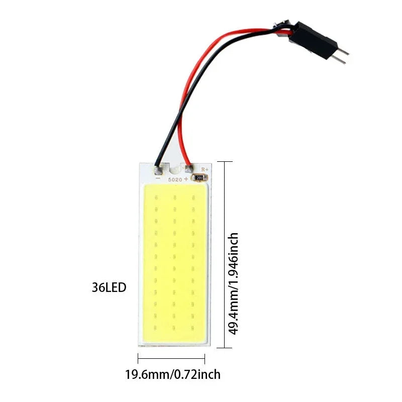4Pcs, Car Interior Accessories, 18/24/48 SMD T10 4W 12V COB, Car Interior Panel LED Lights Lamp Bulb, Car Dome Light Car Panel
