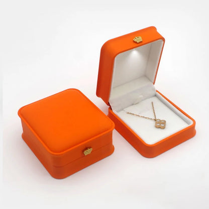 LED Jewelry Ring Box with Light Luxury Crown Earrings Pendant Storage Display Proposal Wedding Gift Box Jewelry Organizer Box