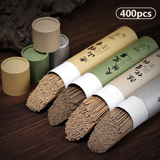 400Pcs, Natural Sandalwood Sticks Home Incense Sticks, Blessing Ceremony, Prayer, Buddha, Incense, Wormwood, Sandalwood, Agarwood