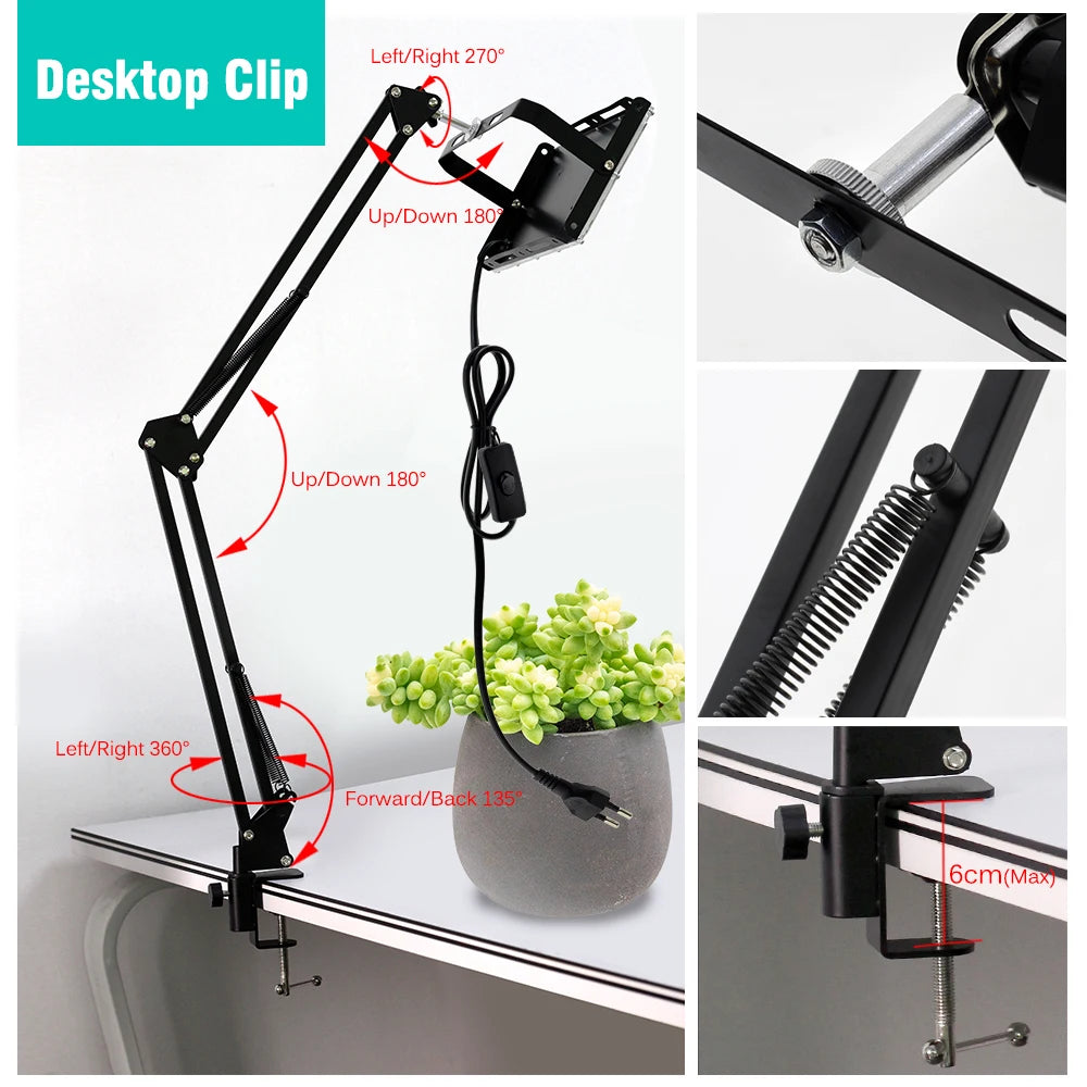 50W/100W Full Spectrum LED Plant Light Floor Bracket 220V Suitable For Courtyard Hydroponic Greenhouse Seedling Lighting