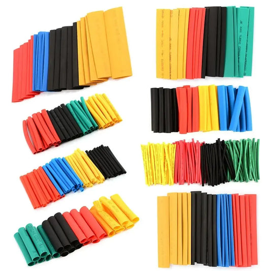 164/328 PCS Heat Shrink Tubing 2:1 Wire Cable Wrap Assortment Electrical Insulation Tube Kit 5 Colors 8 Sizes