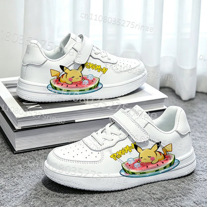 Boys Girls Pokemon Kids Parent Child Shoes Woman Simple Cute Cartoon Print Popular Sports Shoes Zapatos Kids Gift for Him
