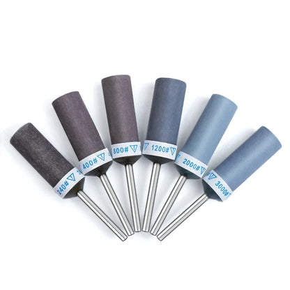 Cylindrical Sandpaper Rod Grinding Head 180 Grit~5000 Grit 2.35 Handles for Polishing Metal Wood Jewelry