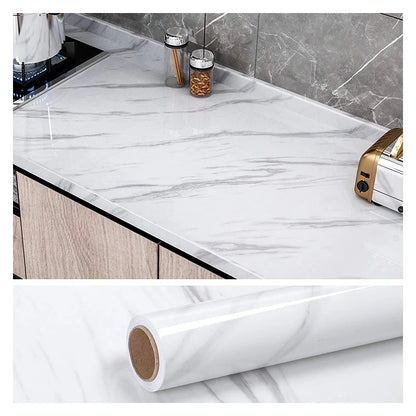 80cm Width Marble For Walls In Rolls, Vinyl Self Adhesive Waterproof Wallpaper Contact Paper, Wall Stickers Film, Kitchen Home Deco